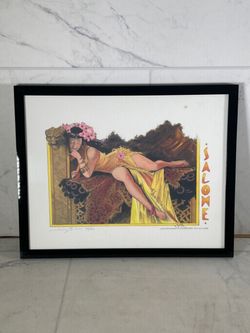 Jim Silke Salome Limited Edition Signed Bettie Page Art Print Framed (A1G006042)