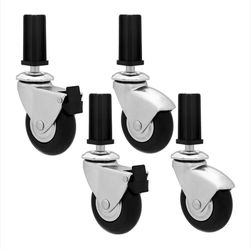 Fast Fit 4 Piece Heavy Duty Caster Wheels 4 Locking Set For Grow Table