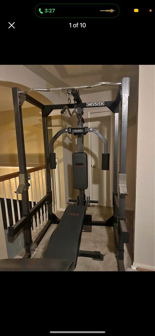 Weilder 650 Power Rack With Pull Down And Bench