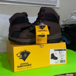 Herman Survivors - Zephyr Men’s Boots (Steel Toe, Anti-Fatigue, Electric Hazard, Leather, Oil ans Slip Resistant