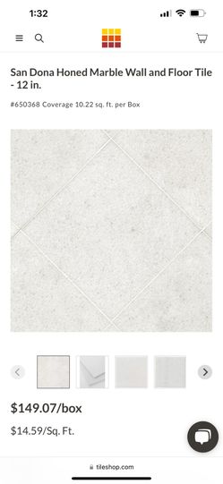 Honed Carrara Marble Tile-65 Sq Feet