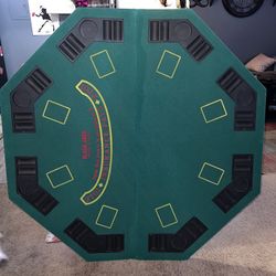 Foldable blackjack and poker table top