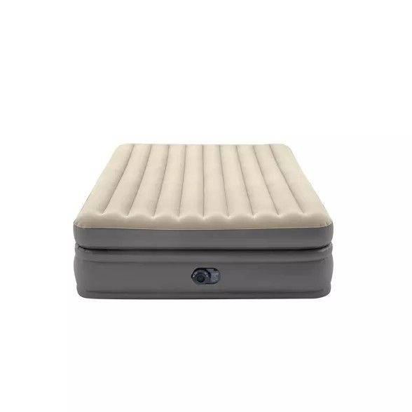 Intex Raised Comfort Pillowtop 20" Queen Air Mattress with 120V Internal Pump