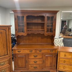 Tell City Chair Co. solid maple china cabinet 