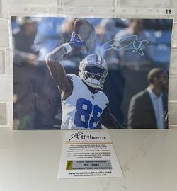 CeeDee Lamb Dallas Cowboys Autograph 8x12 Photo With COA