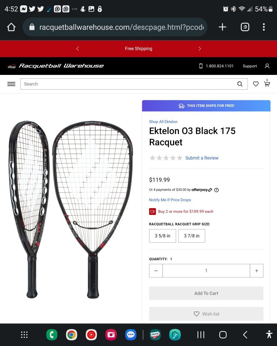 Ektelon DYNAX Racquetball Racquet
