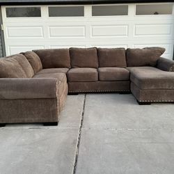 Brown Modern Sectional Sofa Couch Lounge Chaise Sala 