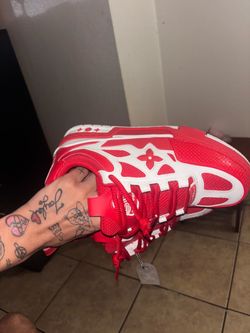 red and white Louis Vuitton LV Skate Sneakers size 8 1/2 no box