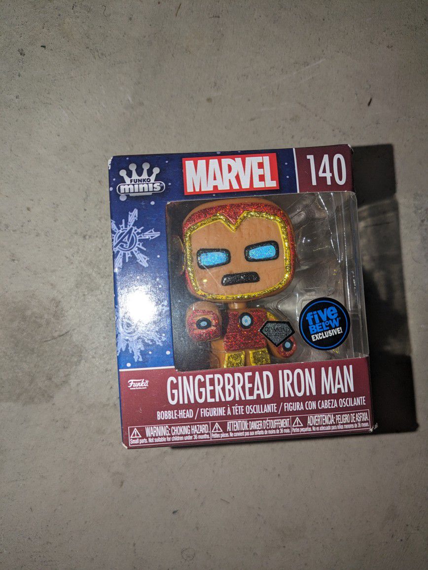 Funko Minis Marvel Gingerbread Iron Man Five Below Exclusive Diamond Chase