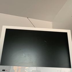 Insignia White Flat Screen TV