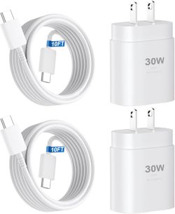 iPhone 17 16 15 Charger Fast Charging,30W USB C iPhone 17 16 15 Pro Max Charger Block & 10FT Long Type C Cable Cord for iPhone 17/17 Air/17 Pro/17 Pro