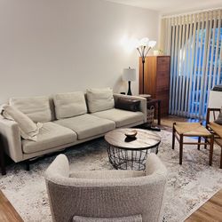 Macy’s Cream Fabric Couch