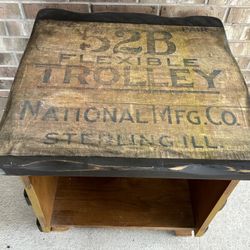 Railroad Print Endtable