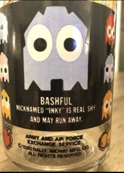 1980 Bally Midway Pac Man Glass