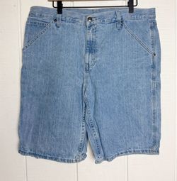 George Carpenter Denim Shorts Mens 34 Blue Utility Work Casual  Jean Carpenter