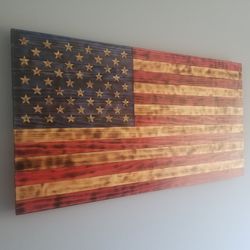 Wood American Flag