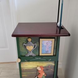 POWELL GOLF Motif Accent CABINET W/ Built In Putting Hole Fun Side Table