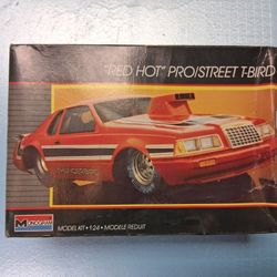 Vintage 1986 Monogram 2738 “Red Hot” Pro/Street T-Bird Model Kit..Open Box...asking $20.00