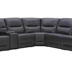Recliner Leather Sectional 