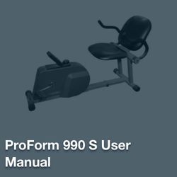 PROFORM® Space Saver 990 s Recumbent Exercise Cycle