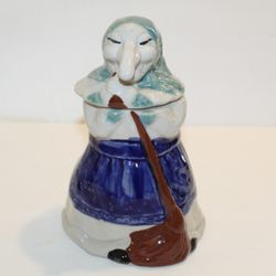 Vintage RJ Drinkwater Halloween Norwegian Kitchen Witch Cookie Jar 