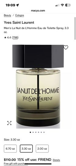 LA NUIT DE L’HOMME YSL 3.3 Fl Oz