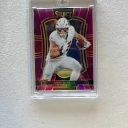 Trey McBride 2025 Select Premier Level Purple Prizm /75 #124 Cardinals Breakout Star 🔥