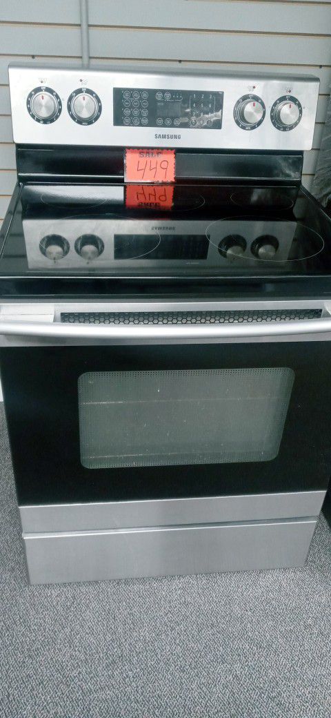 SAMSUNG RANGE STOVE OVEN STAINLEES STEEL INCLUDING THE WARRANTY DELIVERY