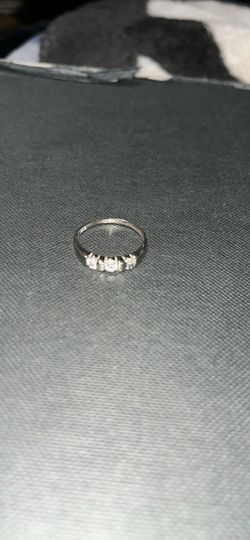 Silver 3 Stone Wedding Band