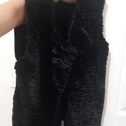 Black Furry Vest