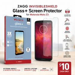 [3-PACK] Designed For MOTO Z3 PlayMoto Z3 (Verizon) [Tempered Glass] Screen Protector [Japan Glass With 9H Hardness] with Lifetime Replacement [HAS ON