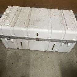 Large Heavy-Duty White Storage Trunk