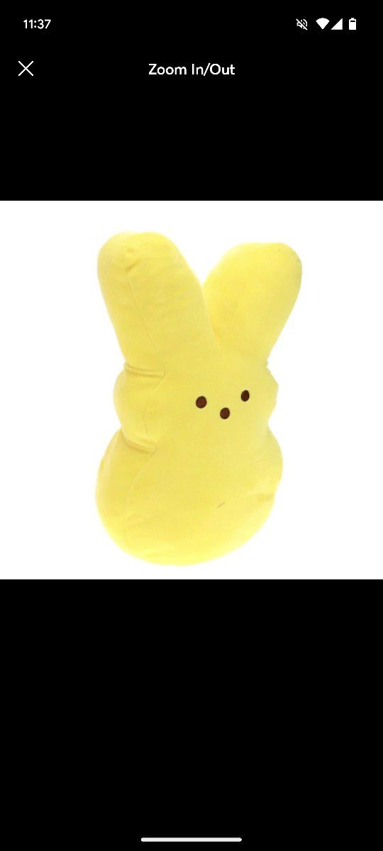Peeps Bunny Plush 15 Inches PINK AND YELLOW