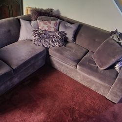 L SHAPED GREY SOFA