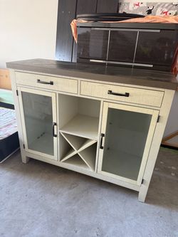 Bar , Liquor , Wine Cabinet Farmhouse with Wine Storage