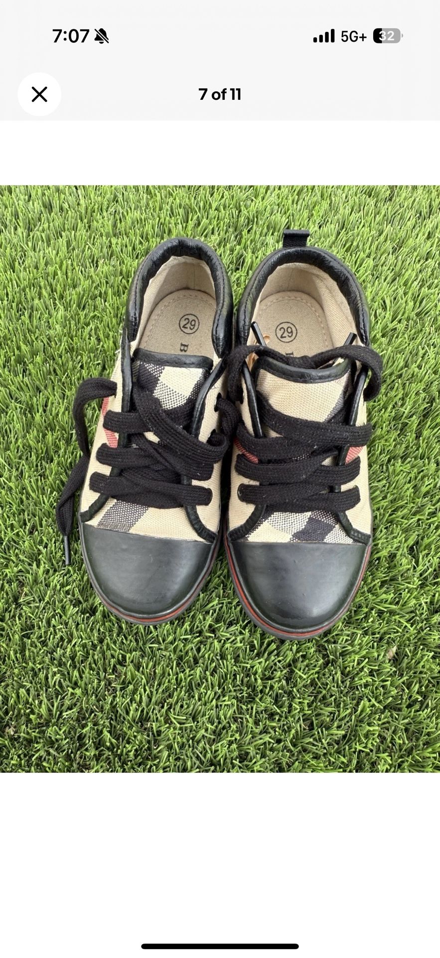 Burberry Kids Shoes Size 29 US 11