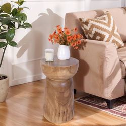 wooden stump or table