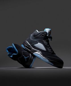 Jordan 5 black/carolina M/10.5