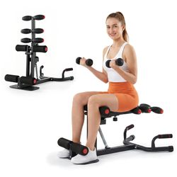 350lbs Capacity Deep Squat Machine for Glutes Workout, Adjustable Glutes Trainer for Home Gym, Black
