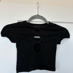 Urban Outfitters Black Keyhole Crop Top