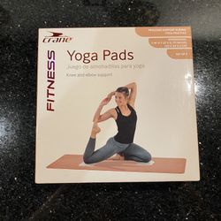 Yoga Knee & Elbow Support Pads Non-slip Design 8X8X1” Set of 2 by Crane Fitness