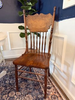 Vintage press back dining chairs