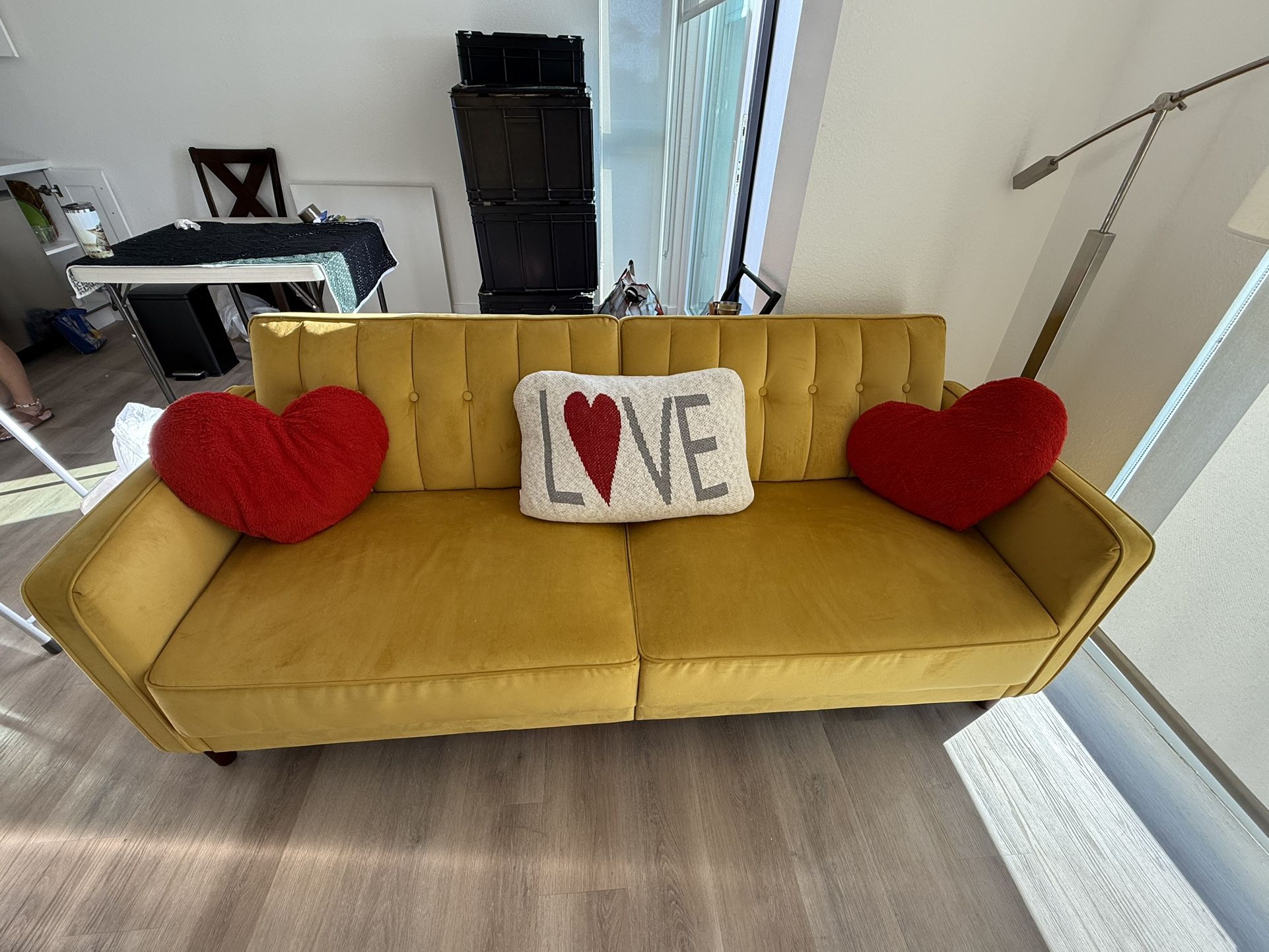 Yellow/ Mustard Futon