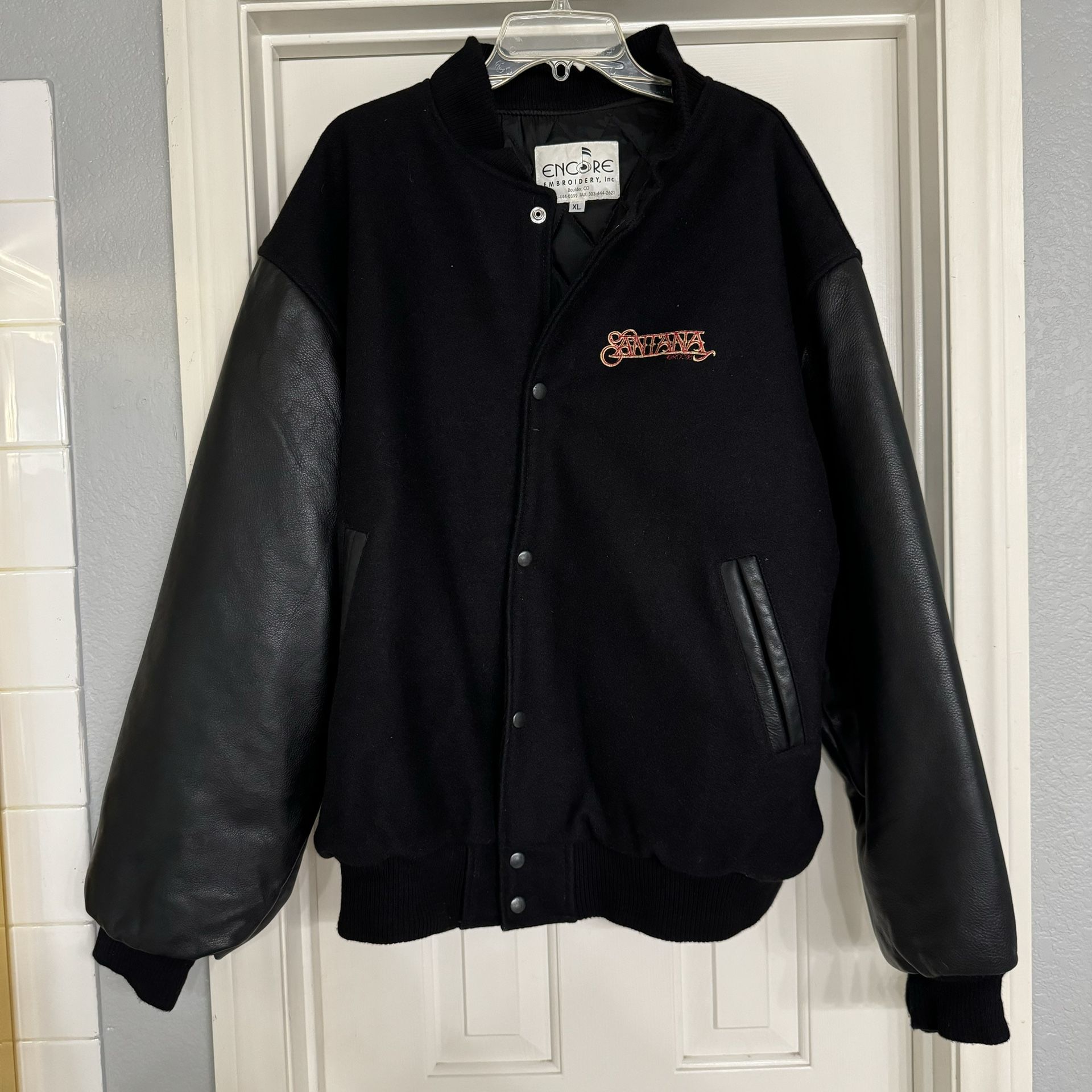 Carlos Santana Abraxas Letterman Jacket Mens XL Lady Bongo Wings