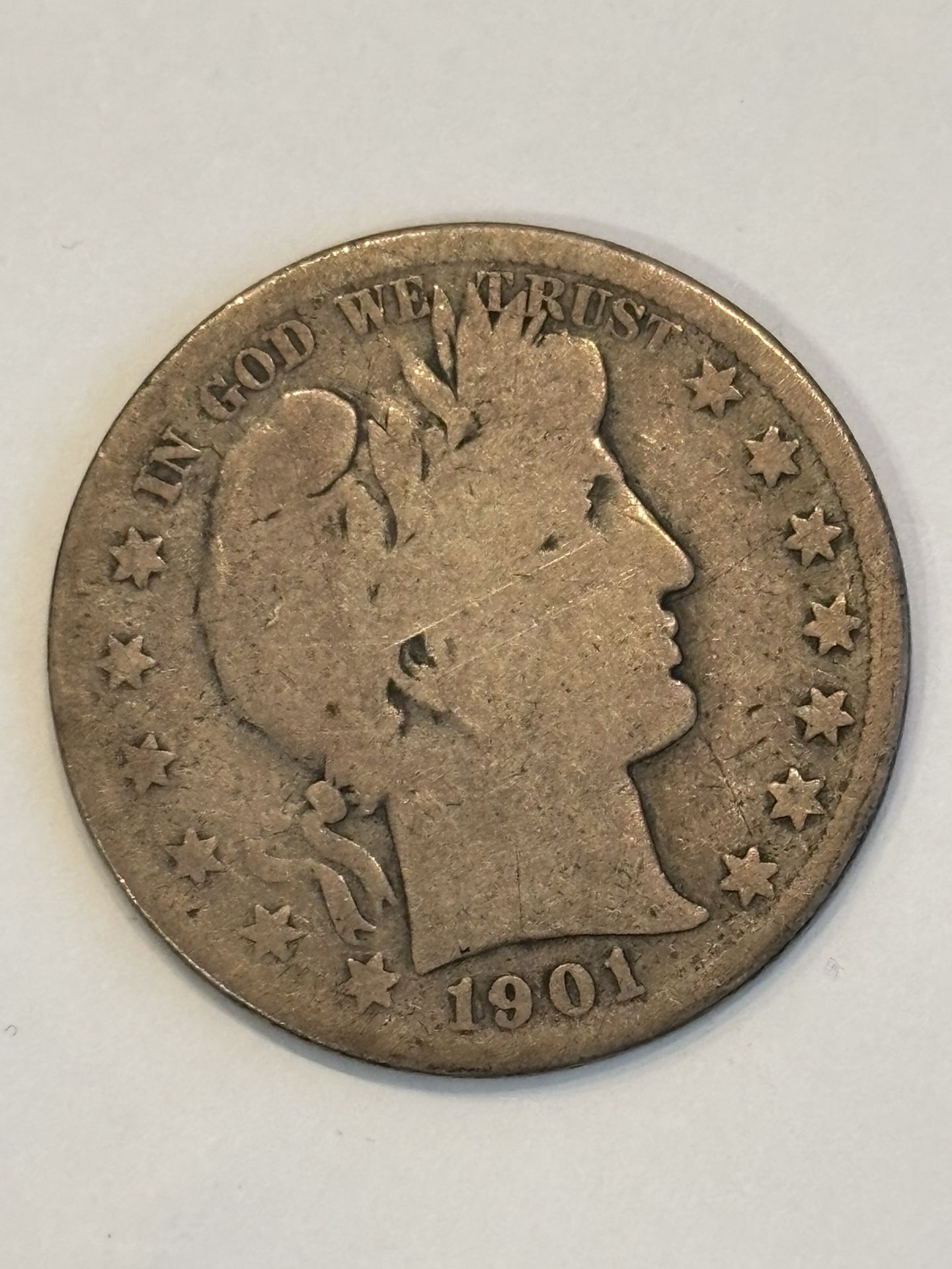 1901 Barber Half Dollar – Classic U.S. 90% Silver Coin