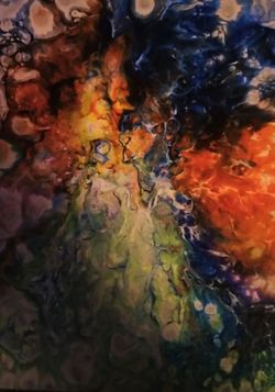 Beautiful original acrylic pour