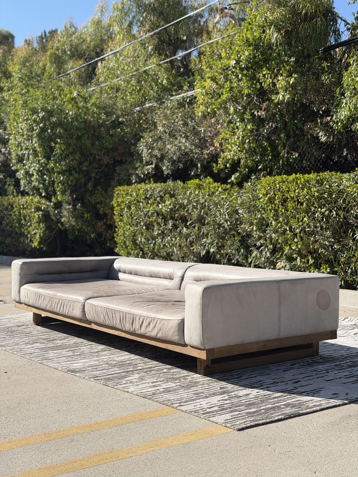 Restoration Hardware Durrell Leather Sofa