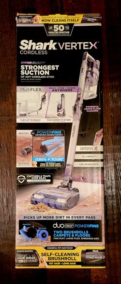 Shark Vertex Cordless Stick Vacuum with Duo Clean Power Fins, IZ440H
