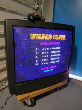 35” Big CRT TV Retro Gaming AV S-Video Coaxial Inputs w/ Remote