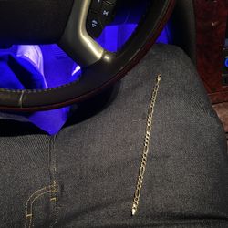 10K FIGARO BRACELET 8.7 GRAMS